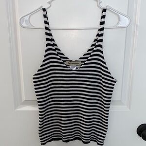 Striped Black and White Women's Top